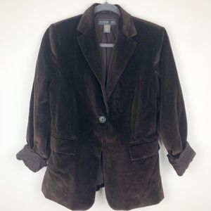 Banana Republic Soft Velvet Brown Blazer